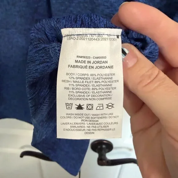 Nike Running Dri-Fit Pullover Mens XL Heather Blue Quarter Zip Long Sleeve Shirt - Picture 4 of 9